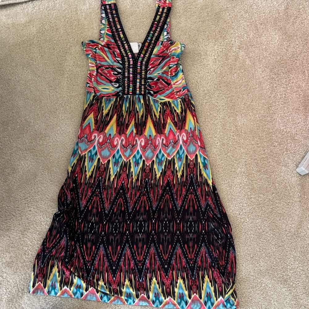 Monroe & Main Vibrant Multicolor Maxi Dress